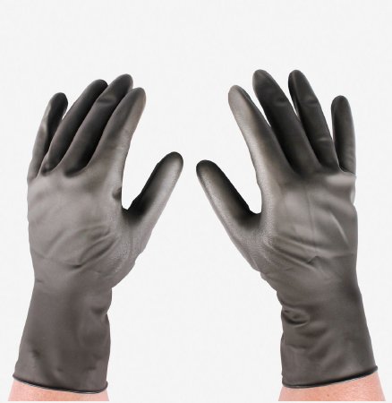 Revolution - Radiation Reducing Glove Size 7.5 Sterile Pair Lead Standard Cuff Length Fully Textured Black Not Chemo Approved - 700175