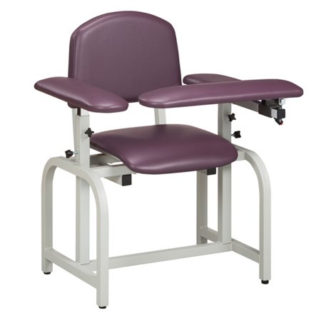 Lab X Series - Blood Drawing Chair Single Adjustable Flip Up Armrest Slate Blue - 66010-3SB