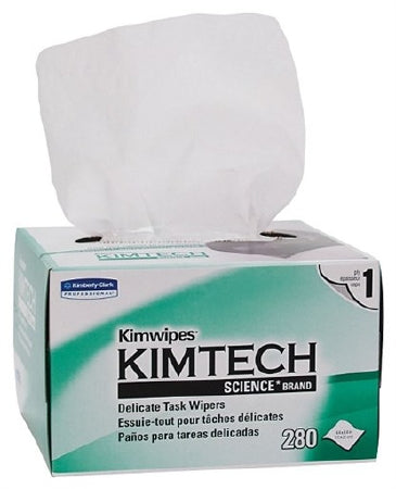 Kimberly Clark KIMTECH SCIENCE Kimwipes Delicate Task Wipe Light Duty White NonSterile 1 Ply Tissue 4-2/5 X 8-2/5 Inch Disposable - 34155