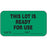 Pre-Printed Label