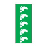 Key Surgical Key Surgical ID Sheet Tape Chart Tab Foot Prints Green 8-1/2 X 11 Inch - T-713-03