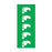 Key Surgical Key Surgical ID Sheet Tape Chart Tab Foot Prints Green 8-1/2 X 11 Inch - T-713-03