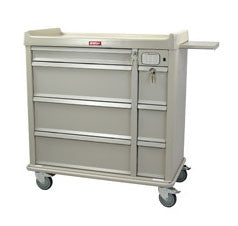 Harloff Punch Card Medication Cart 23.5 X 43 X 45.75 Inch, 44 Inch Writing Surface - SL600PC-EKC