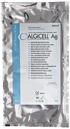 Algicell Ag - Silver Alginate Dressing 4 X 8 Inch Rectangle Sterile - 88548