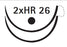 Aesculap Novosyn Suture with Needle Absorbable Coated Violet Suture Braided Polyglycolide Size 3-0 70 cm Suture Double-Armed 26 mm Length 1/2 Circle Round Bodied Needle with Taper Point - C0068198