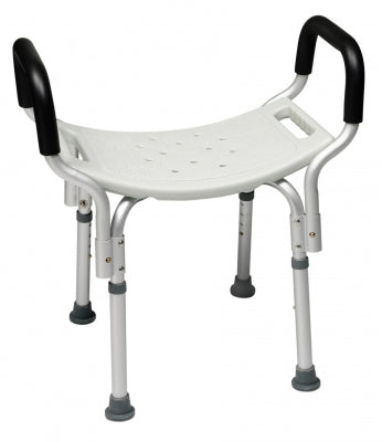 Lumex Platinum Collection - Shower Chair Padded Removable Arm Aluminum Frame Without Backrest - 7931RA