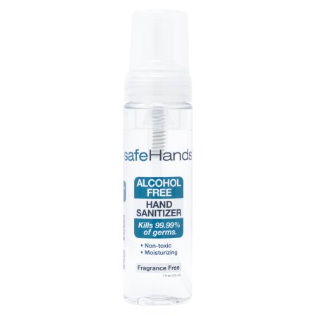 safeHands - Alcohol-Free Hand Sanitizer 7 oz. BZK (Benzalkonium Chloride) Foaming Pump Bottle - SHU-7-12