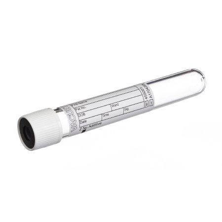 VACUETTE Z No Additive - Venous Blood Collection Tube Serum Tube Plain 16 X 100 mm 9 mL White / Black Ring Pull Cap Polyethylene Terephthalate (PET) Tube - 455001