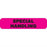 Market Lab - Pre-Printed Label Laboratory Use Flourescent Pink Paper Special Handling Black Lab / Specimen 3/4 X 1-3/5 Inch - 6451