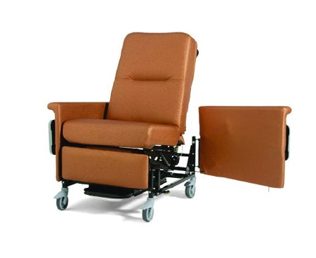 Champion Manufacturing 868 Series Bariatric Transport Manual Recliner Colonial Blue 5 Inch Thermoplastic Casters 5 Inch Thermoplastic Casters - 868T45-S7