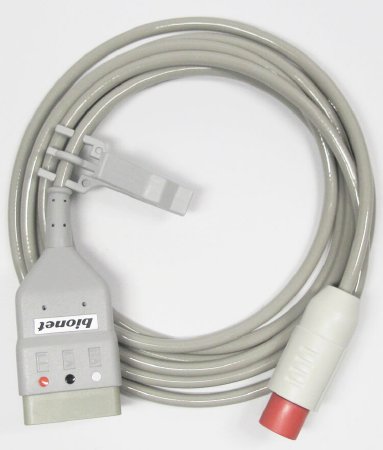 Bionet America - ECG Extension Cable 3-Leads For Multi-parameter Vital Signs Monitor - B-CBL-N