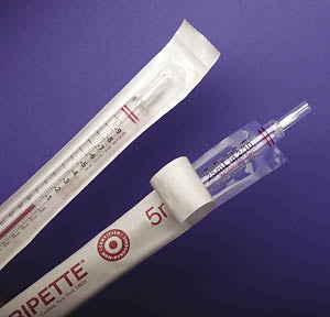 Fisher Scientific Costar Stripette Serological Pipette 5 mL 0.1 mL Graduations, 2.5 mL Negative Graduations Sterile - 7200573