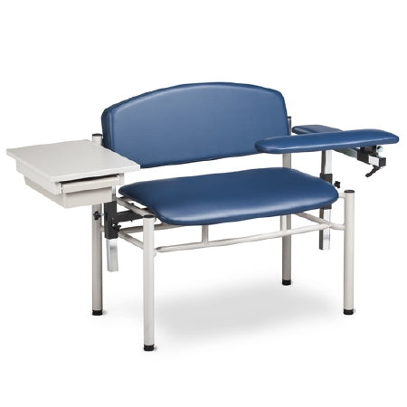 Clinton Industries SC Series Blood Drawing Chair Flip Arm Black - 6040-P