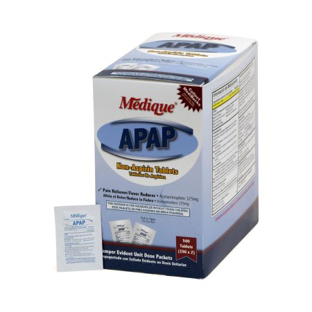 Medique - Pain Relief 325 mg Strength Acetaminophen Unit Dose Tablet 250 per Box - 14513