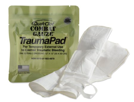 Z-Medica QuikClot Combat Gauze TraumaPad Haemostatic Dressing Kaolin Kaolin - 210