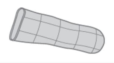 PolyMem Silver - Silver Foam Dressing 3-2/5 to 3-4/5 Inch Finger / Toe Sterile - 1405