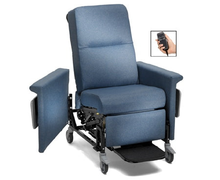 Champion Manufacturing 85P Series Transport Power Recliner Cranberry 5 Inch Thermoplastic Casters 5 Inch Thermoplastic Casters - 85PT96-S7