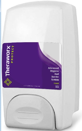 Avadim Theraworx Soap Dispenser White Push Bar 1000 mL Wall Mount - HWM-001