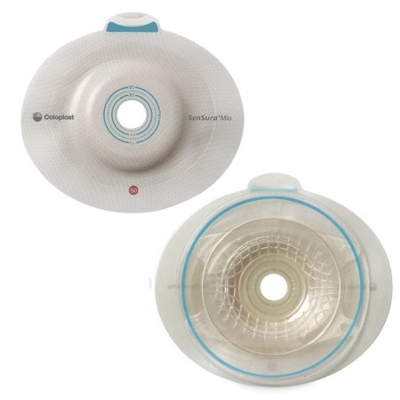 SenSura Mio Click - Ostomy Barrier Trim to Fit, Extended Wear Elastic Adhesive 60 mm Flange Blue Code System 15 to 40 mm Opening - 16961