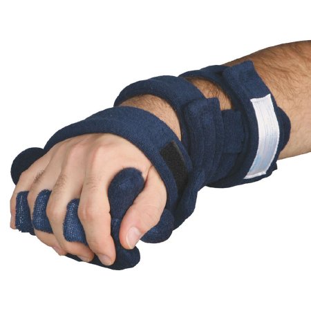Comfy Standard - Hand Orthosis with Finger Separators Foam / Terry Cloth / Wire Left or Right Hand Blue One Size Fits Most - 510347