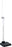 Detecto - Column Scale with Height Rod Digital Display 660 lbs. / 300 kg Capacity Black / White AC Adapter / Battery Operated - APEX-AC