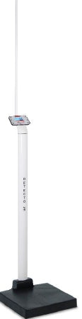 Detecto - Column Scale with Height Rod Digital Display 660 lbs. / 300 kg Capacity Black / White AC Adapter / Battery Operated - APEX-LXI-AC