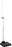 Detecto - Column Scale with Height Rod Digital Display 660 lbs. / 300 kg Capacity Black / White AC Adapter / Battery Operated - APEX-LXI-AC
