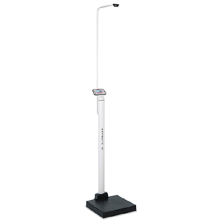 Detecto - Column Scale with Height Rod Digital Display 660 lbs. / 300 kg Capacity Black / White AC Adapter / Battery Operated - APEX-SH