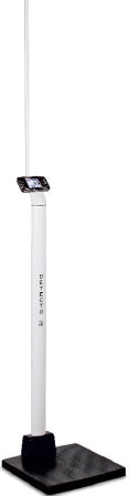 Icon - Column Scale with Height Rod Digital Display 660 lbs. / 300 kg Capacity Black / White AC Adapter / Battery Operated - ICON-LXI