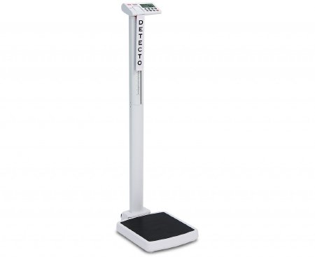 Detecto Scale Solo Physician Scale w Height Rod solo Digital Display 550 lbs. Black / White Battery Operated - SOLO