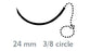 Quill Variable Loop Device, Monoderm - Suture with Needle Absorbable Uncoated Undyed Suture Barbed Monofilament Polyglycolic Acid / PCL Size 2 - 0 20 cm Suture 1-Needle 24 mm Length 3/8 Circle Precision Reverse Cutting Needle - VLM-1022