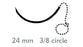 Quill Variable Loop Device, Monoderm - Suture with Needle Absorbable Uncoated Violet Suture Barbed Monofilament Polyglycolic Acid / PCL Size 2 - 0 20 cm Suture 1-Needle 24 mm Length 3/8 Circle Precision Reverse Cutting Needle - VLM-1023