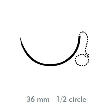 Surgical Specialties Quill Variable Loop Device, Monoderm Suture with Needle Absorbable Uncoated Violet Suture Barbed Monofilament Polyglycolic Acid / PCL Size 0 20 cm Suture 1-Needle 36 mm Length 1/2 Circle Taper Point Needle - VLM-1025