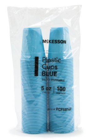 McKesson McKesson Drinking Cup 5 oz. Blue Polystyrene Disposable - PCF5B149