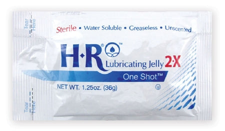 HR Pharmaceuticals HR 2X OneShot Lubricating Jelly 1.25 oz. Individual Packet Sterile - 211-576
