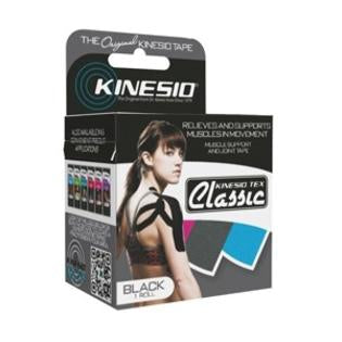 Fabrication Enterprises Kinesio Tex Classic Kinesiology Tape Water Resistant Cotton 2 Inch X 4-2/5 Yard Black NonSterile - 24-4893