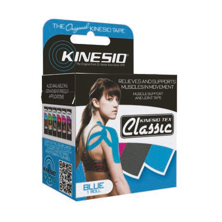 Kinesio Tex Classic - Kinesiology Tape Water Resistant Cotton 2 Inch X 4-2/5 Yard Blue NonSterile - 24-4891