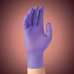 Purple Nitrile - Exam Glove Small NonSterile Nitrile Standard Cuff Length Textured Fingertips Purple Not Chemo Approved - 19-149-863A