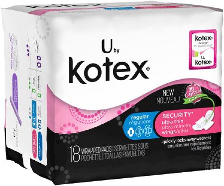 Kimberly Clark U by Kotex Security Feminine Pad Ultra Thin with Wings Regular Absorbency - 3010