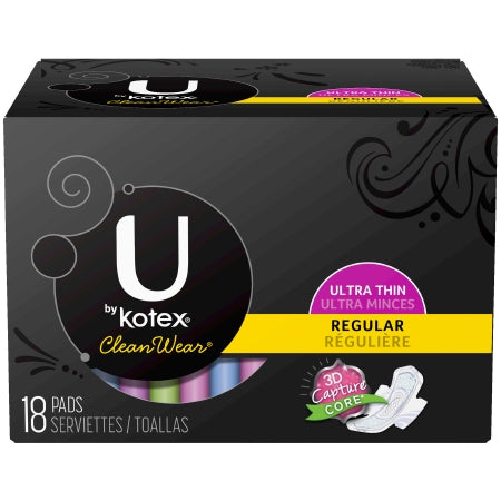 Kimberly Clark U by Kotex CleanWear Feminine Pad Maxi with Wings Regular Absorbency - 28740