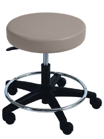UMF Medical Ultra Comfort Stool Threaded Stem Height Adjustment 2 Inch Twin Wheel Carpet Casters Sand Gray - 6763SN