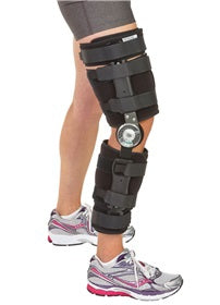 FREEDOM comfort Post-Op - Knee Brace One Size Fits Most Hook and Loop Strap Closure Up to 24 Inch Thigh Circumference / Up to 16-1/2 Inch Calf Circumference Left or Right Knee - 66756