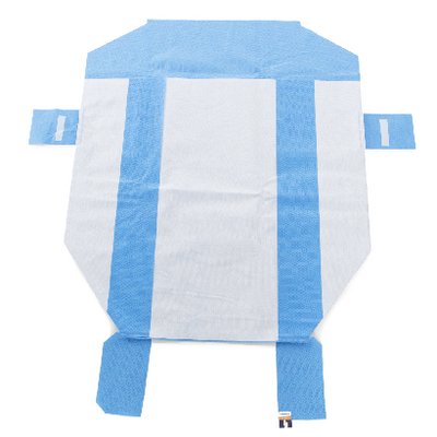 SMART-FOLD* H650 - Sterilization Wrap White / Blue 28 X 46 Inch Dual Layer SMS Polypropylene Steam / EO Gas / Hydrogen Peroxide - 14281