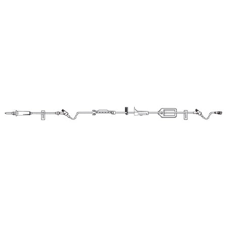 B. Braun Infusomat Space Pump Pump Set 15 Drops / mL Drip Rate 120 Inch Tubing 2 Ports - 363421