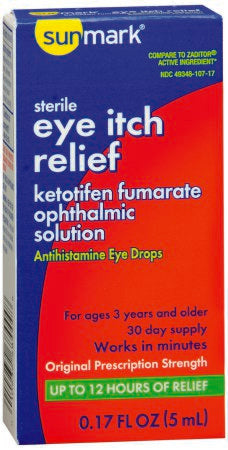 McKesson sunmark Allergy Eye Relief 0.17 oz. Eye Drops - 49348010717