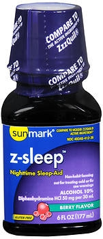 McKesson sunmark Sleep Aid 6 oz. Liquid 50 mg / 30 mL Strength - 49348041236