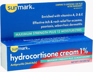 McKesson sunmark Itch Relief 1% Strength Cream 1 oz. Tube - 49348052172