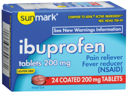 McKesson sunmark Pain Relief 200 mg Strength Ibuprofen Tablet 24 per Bottle - 49348070604