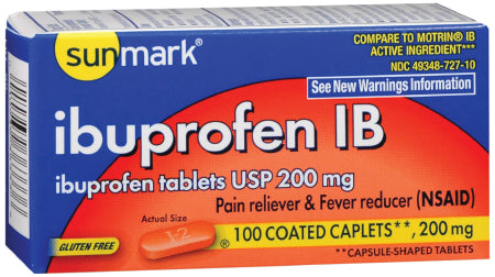 McKesson sunmark Pain Relief 200 mg Strength Ibuprofen Tablet 100 per Bottle - 49348019610