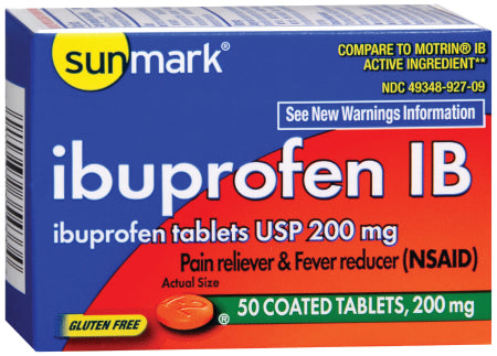 McKesson sunmark Pain Relief 200 mg Strength Ibuprofen Tablet 50 per Bottle - 49348070609